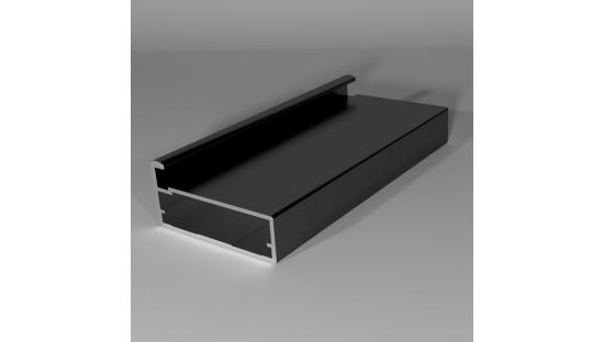 Алюминиевый профиль для фасадов F1-10 Черный 6 м.