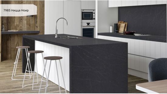 Кварцевый агломерат Avant Quartz 7985 Ницца Ноир