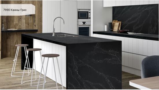 Кварцевый агломерат Avant Quartz 7990 Канны Грис (М)