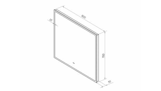 Зеркало с подсветкой Amer 800x700