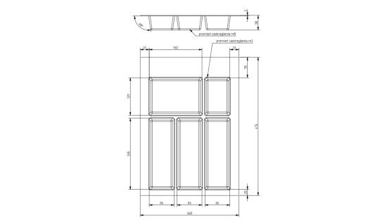 Лоток GTV для ящика 400 AXISPACE, белый