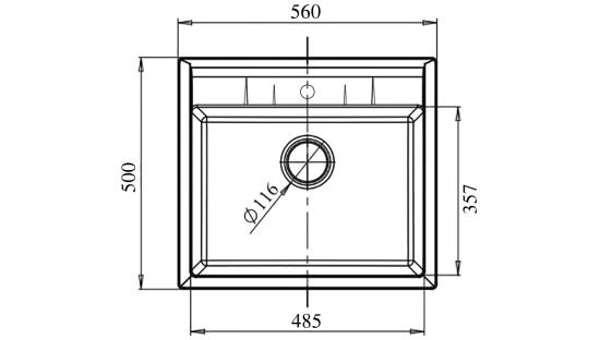Мойка GranFest QUADRO 561, цвета Черный