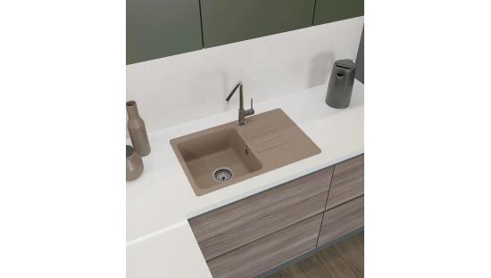 Мойка GranFest SMART 680L, цвета Песочный