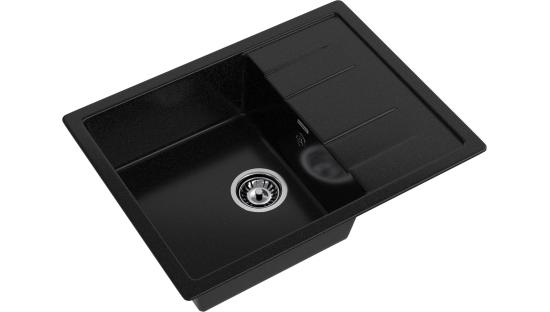 Мойка GranFest QUADRO 650L, цвета Черный
