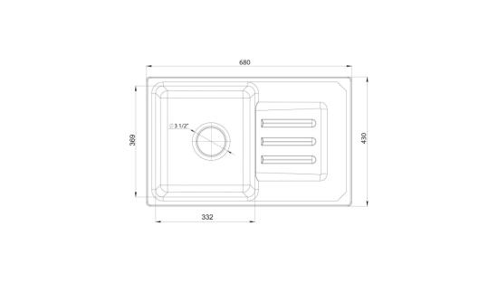 Мойка GranFest SMART 680L, цвета Белый