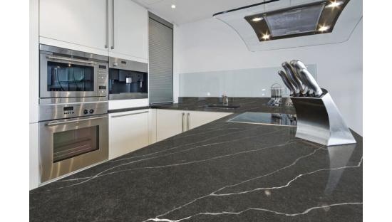 Кварцевый агломерат ETNA QUARTZ Grey Marquina 007