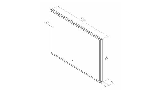 Зеркало с подсветкой Amer 1200x700