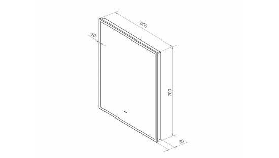 Зеркало с подсветкой Amer 600x700