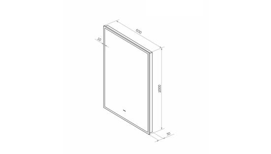 Зеркало с подсветкой Amer 600x1000