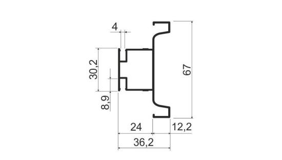 Вертикальный профиль "С", титан