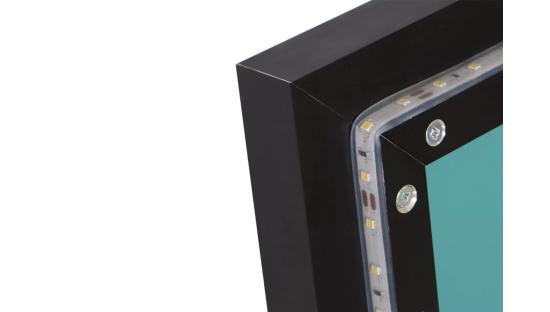Зеркало с подсветкой Meridian Черный 1000х700