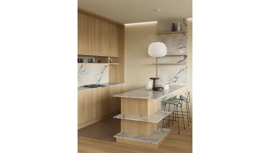 Кварцевый агломерат 703 Rich Calacatta Primax