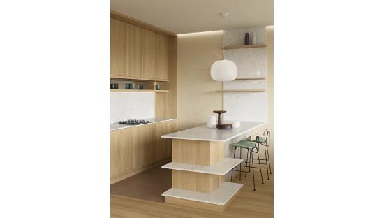 Кварцевый агломерат 722 Calacatta Warm Venatto Primax